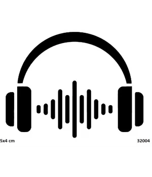 Müzik Ritim Geçici Dövme Şablonu