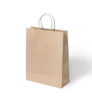 Naturel Büküm Saplı Kraft Çanta 25x31cm