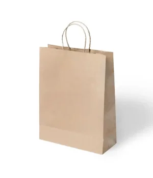 Naturel Büküm Saplı Kraft Çanta 31x41cm