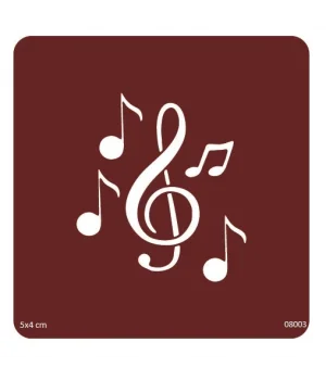 Nota Müzik Geçici Dövme Şablonu