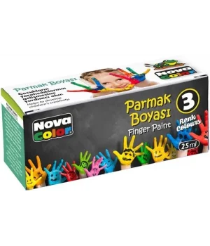 Nova Color Parmak Boyası 3 Renk x 25 ml.