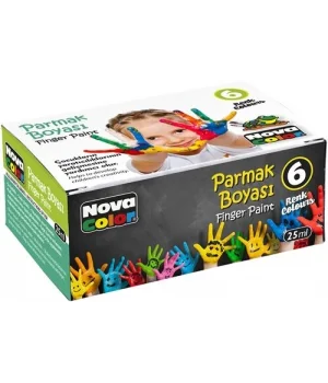 Nova Color Parmak Boyası 6 Renk x 25 ml.