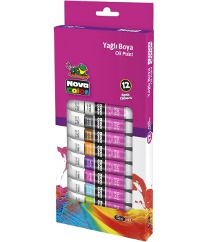 Nova Color Yağlı Boya Seti 12 Renk x 12 ml. Tüp