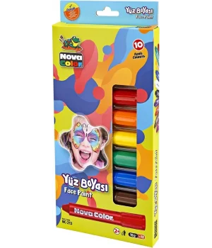 Nova Color Yüz Boyası 10 Renk Set