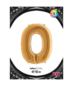 O Harf Altın Folyo Balon 40