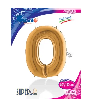 O Harf Grabo Altın Folyo Balon 40