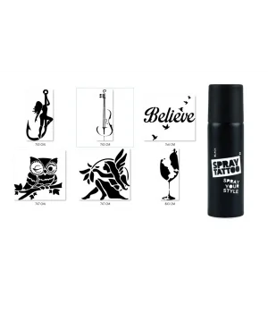 Olta Ve Kadın Geçici Sprey Dövme Seti Spray Tatto