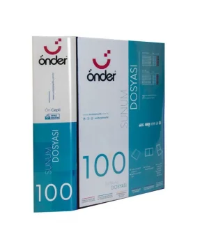 Önder Sunum Dosyası Önü Cepli A4 100lü SİYAH (1230-3)