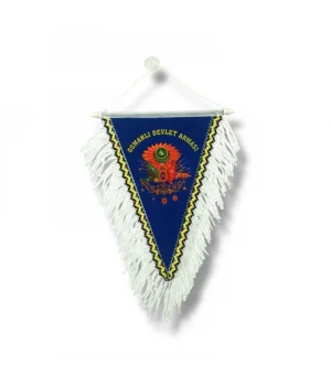 Osmanlı Devlet Armalı Üçgen Flama 20x30 cm