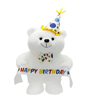 Papyonlu Happy Birthday Peluş Ayı 45 cm