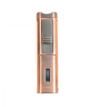 Parmida Turuncu Deri Kaplamalı Üç Torch Puro Çakmak PCM0983 - Parmida