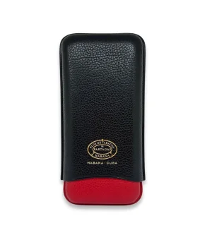 Partagas Series Deri Puro Kılıfı 3lü Kırmızı/Siyah (64Ring)