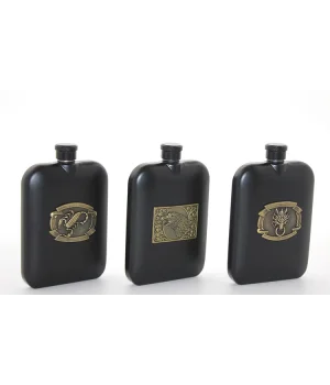 Paslanmaz Çelik Kabartmalı Tekli 6 Oz Matara Alk2666
