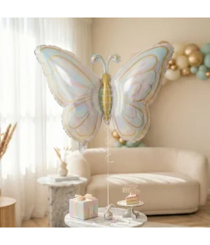 Pastel Holografik Kelebek Şekilli Folyo Balon