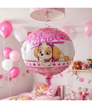 Paw Patrol Skye Yuvarlak Folyo Balon