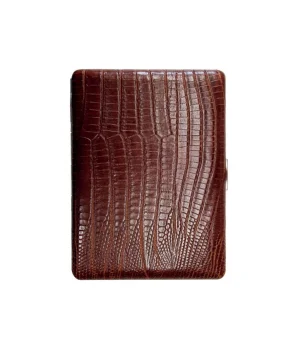 Pearl Japan Cosmos Deri Uzun Sigara Tabakası Lizard Kahve 9lu