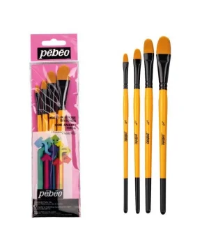 Pebeo 4lü Kedi Dili Fırça Seti (1/4,3/8,1/2,5/8) SET-11