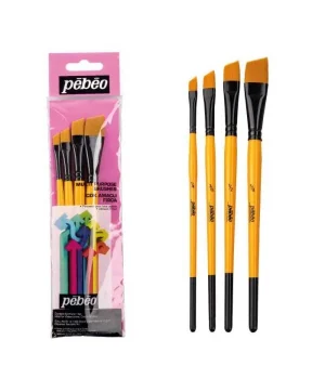 Pebeo 4lü Yan Kesik Fırça Seti (1/4,3/8,1/2,5/8) SET-9