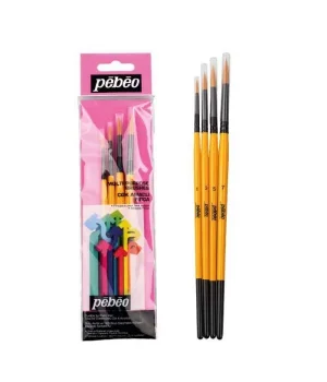 Pebeo 4lü Yuvarlak Fırça Seti (1,3,5,7) SET-1