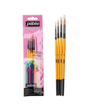 Pebeo 4lü Yuvarlak Fırça Seti (2,4,6,8) SET-2