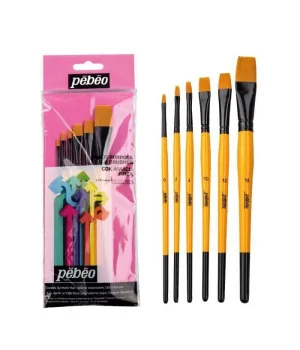 Pebeo 6lı Düz Fırça Seti (0,2,4,10,12,18) SET-3