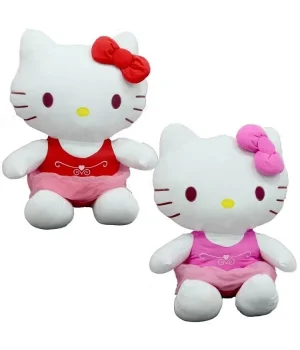 Peluş Hello Kitty Elbiseli Kurdeleli 36 cm