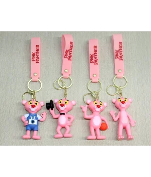 Pembe Panter Silikon Anahtarlık Alk4271
