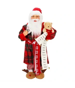 Pijamalı Noel Baba Dekoratif Biblo 46 cm