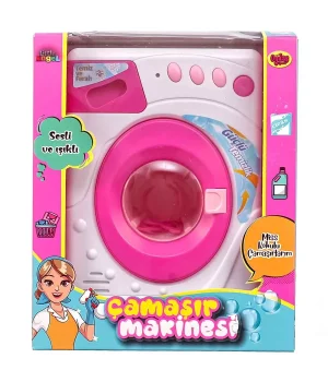 Pilli Işıklı ve Sesli Çamaşır Makinesi 02604