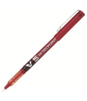 Pilot V5 Hi-Tecpoint 0.5 mm. İğne Uçlu Kalem KIRMIZI