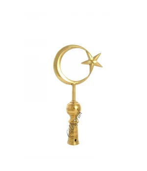 Pirinç  Bayrak Direği  Alemi  ( 22 cm)