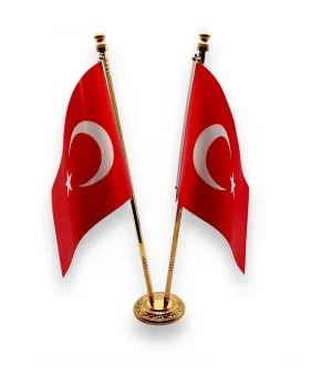 Pirinç Çiftli Masa Bayrağı