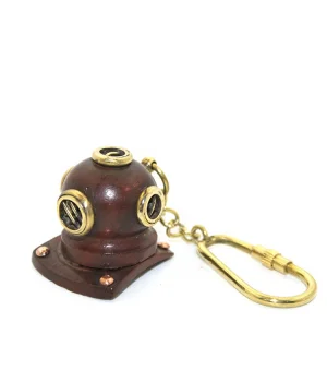 Pirinç Dalgıç Başlığı Anahtarlık 2140C