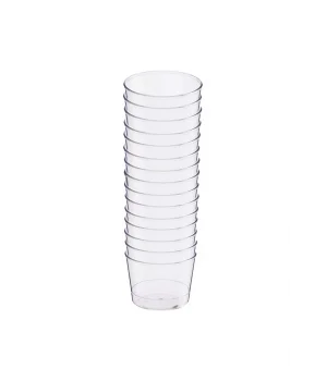 Plastik Kristal Silindir Tatlı Kasesi 250cc 15li