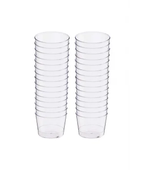 Plastik Kristal Silindir Tatlı Kasesi 250cc 30lu