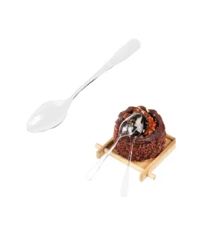 Plastik Şeffaf Mini Kokteyl Kaşık 250 Adet