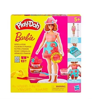 Play-Doh Barbie Çiçekli Ve Püsküllü Oyun Hamuru Seti