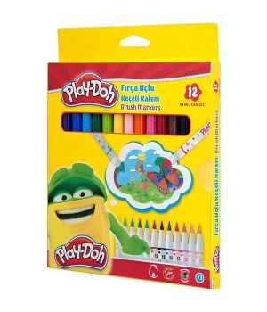 Play-Doh Fırça Uçlu Keçeli Kalem 12'li