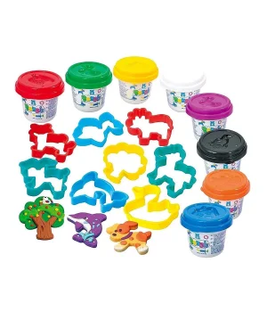 Playgo Oyun Hamuru Set Mini Silindir 8 Hamurlu
