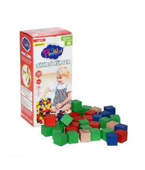 Playwood Ahşap 100 Parça Sihirli Küpler