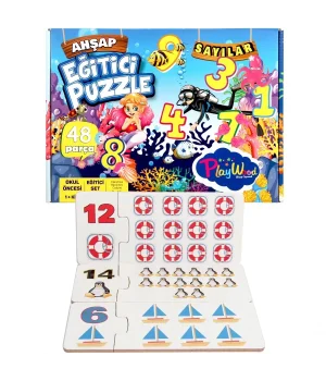 Playwood Ahşap Eğitici Puzzle Sayılar