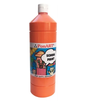 Ponart School Paint Tempera Boya 1000 ml. PSP-2206 TURUNCU