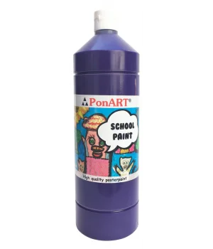 Ponart School Paint Tempera Boya 1000 ml. PSP-2209 MOR