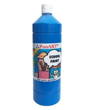 Ponart School Paint Tempera Boya 1000 ml. PSP-2210 PRIMER MAVİ