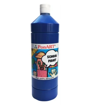 Ponart School Paint Tempera Boya 1000 ml. PSP-2211 K.MAVİ