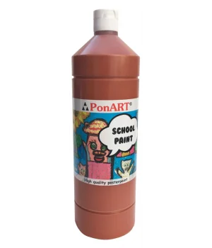 Ponart School Paint Tempera Boya 1000 ml. PSP-2218 A.KAHVE