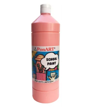 Ponart School Paint Tempera Boya 1000 ml. PSP-2223 PEMBE