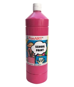 Ponart School Paint Tempera Boya 1000 ml. PSP-2238 SIKLAMEN