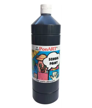 Ponart School Paint Tempera Boya 1000 ml. PSP-2260 SİYAH