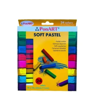 Ponart Soft Pastel Toz Pastel Boya Seti 24 Renk